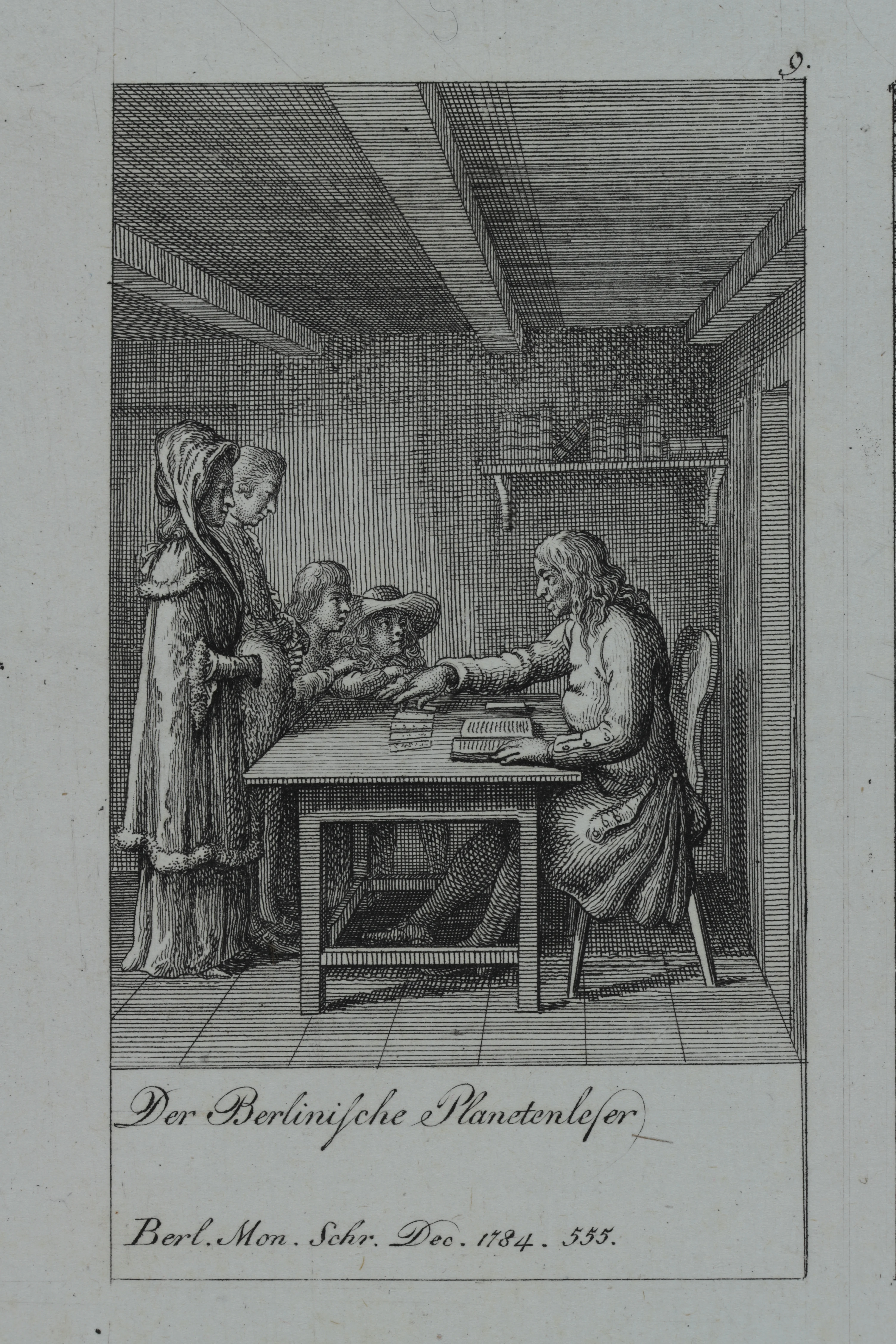 Daniel Chodowiecki, Der Berlinische Planetenleser, 1788, Radierung / Gleimhaus Halberstadt – Museum der deutschen Aufklärung