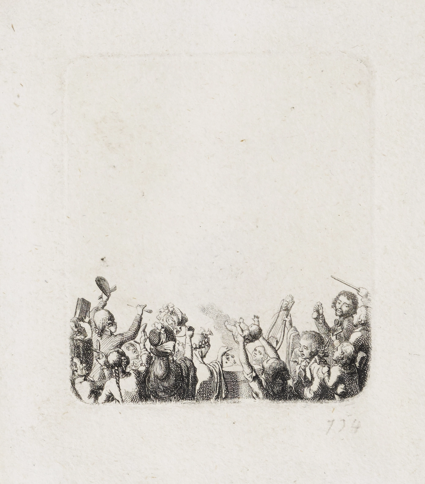 Daniel Nikolaus Chodowiecki, Nr. 4 aus 12 Blätter Darstellungen aus der neuen Geschichte, 1789, Radierung Ba. 1426; E 614 II/II 4, Kunsthalle Bremen