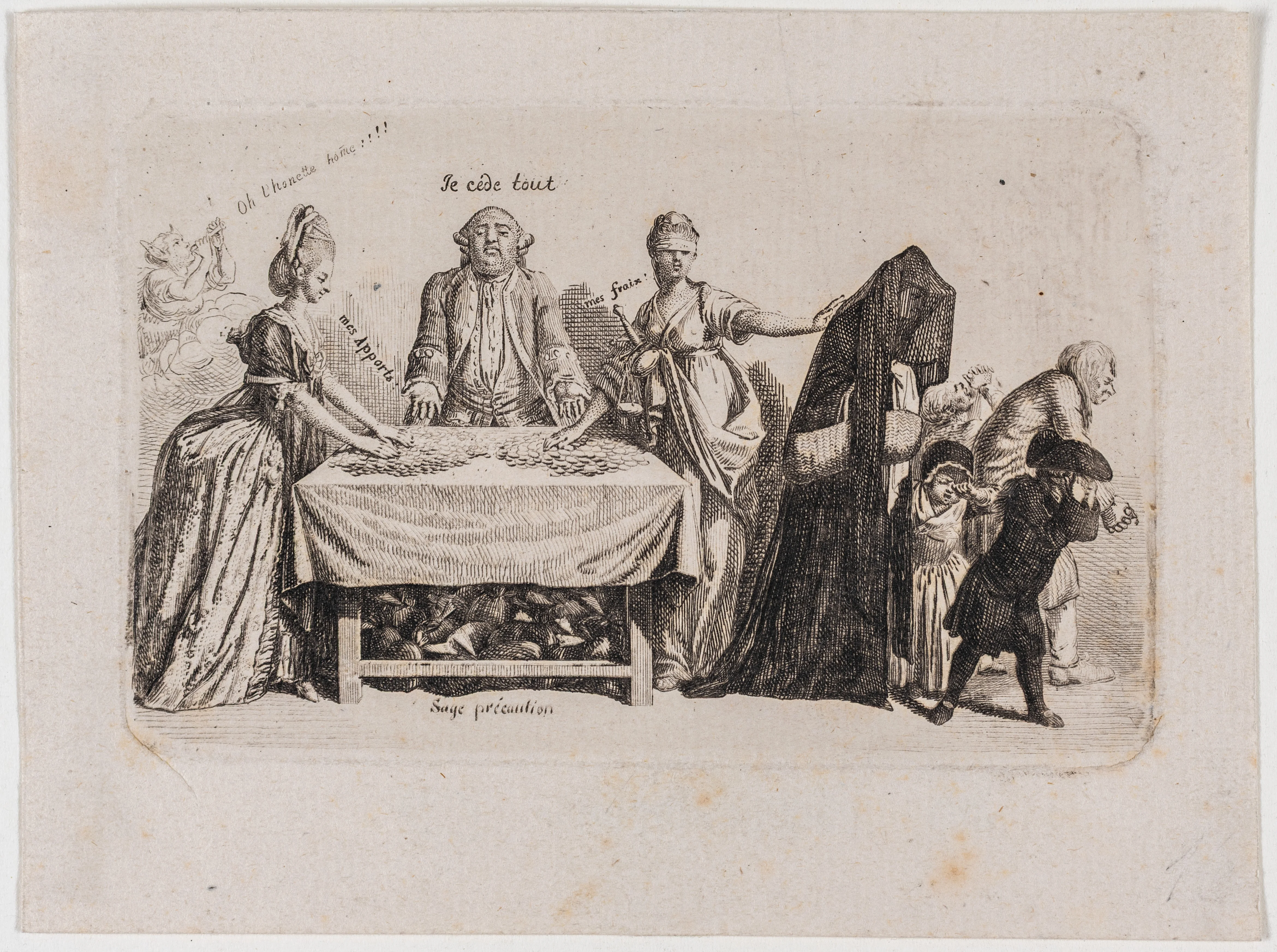 Daniel Nikolaus Chodowiecki, Der Bankerottirer, 1775, Radierung © GDKE, Landesmuseum Mainz, Foto: A. Garth